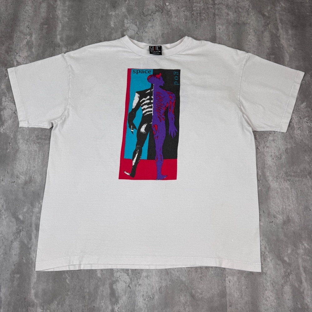 Saint‎ Mxxxxxx Space God Tee Shirt Mens XXXL White Streetwear Japan Tour SS23